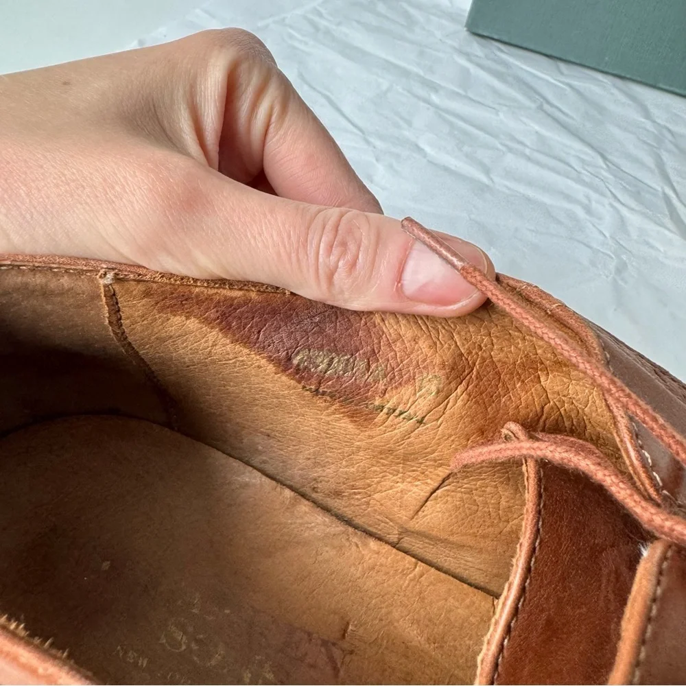 McCarren & Sons Tan Brown Brogued Oxfords Genuine Leather